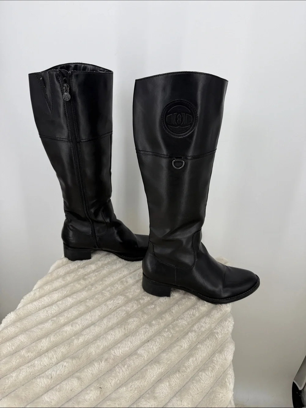 Etienne Aigner “Chastity” Black Tall Riding Boots size 7.5M